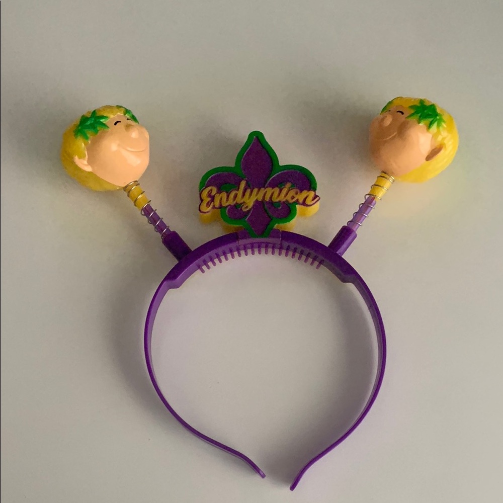 Mardi Gras Purple Endymion Headband with Yellow Accents